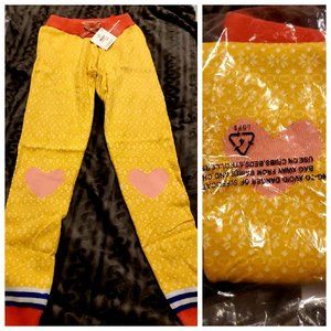 BNWT Hanna Andersson 150 sweater pants heart 'patch'